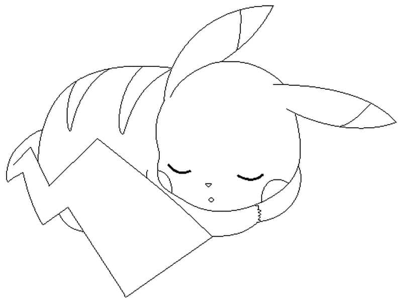 Coloriage gratuit Pikachu #215405 de la collection Jeux Vidéos à imprimer