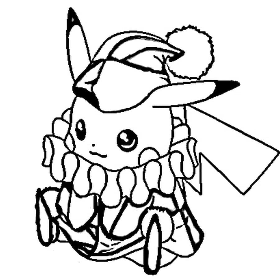 Coloriage gratuit Pikachu #215414 de la collection Jeux Vidéos à imprimer
