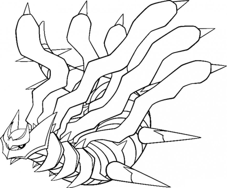 Coloriage gratuit Pokémon Giratina #186824 de la collection Jeux Vidéos à imprimer