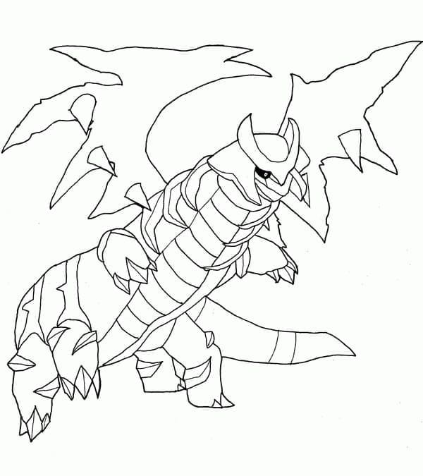 Coloriage gratuit Pokémon Giratina #186825 de la collection Jeux Vidéos à imprimer