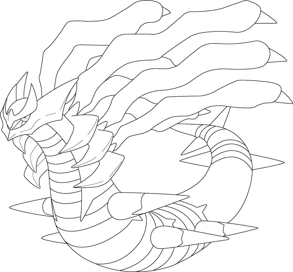 Coloriage gratuit Pokémon Giratina #186829 de la collection Jeux Vidéos à imprimer