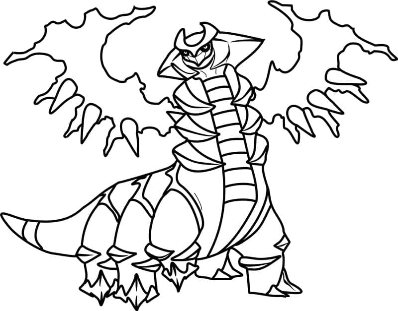 Coloriage gratuit Pokémon Giratina #186830 de la collection Jeux Vidéos à imprimer