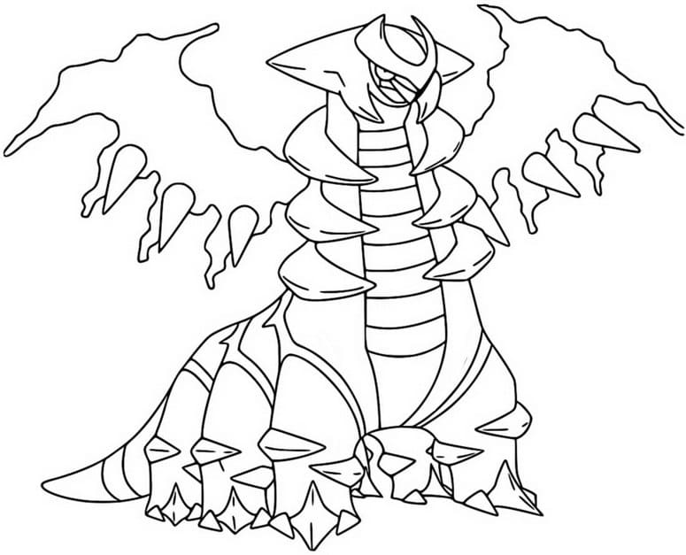 Coloriage gratuit Pokémon Giratina #186834 de la collection Jeux Vidéos à imprimer