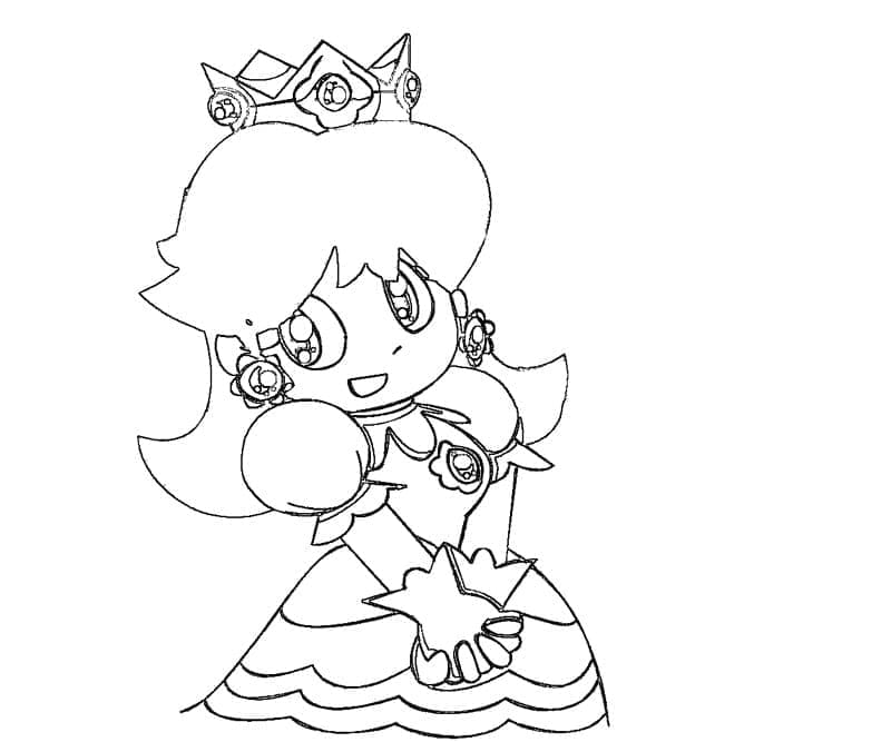 Coloriage à imprimer Princesse Daisy #219047 de la série Jeux Vidéos, gratuit pour enfants et adultes