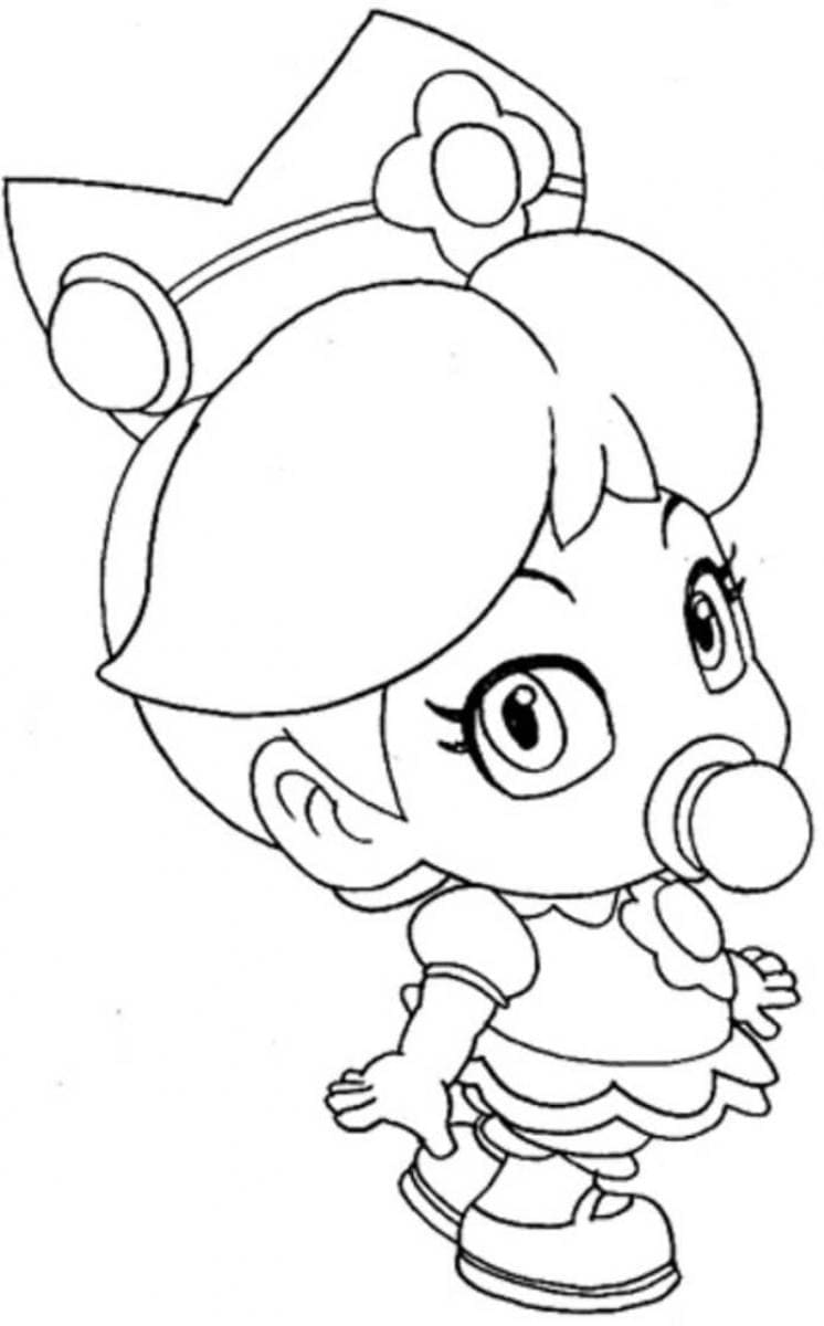 Coloriage gratuit Princesse Peach #211809 de la collection Jeux Vidéos à imprimer