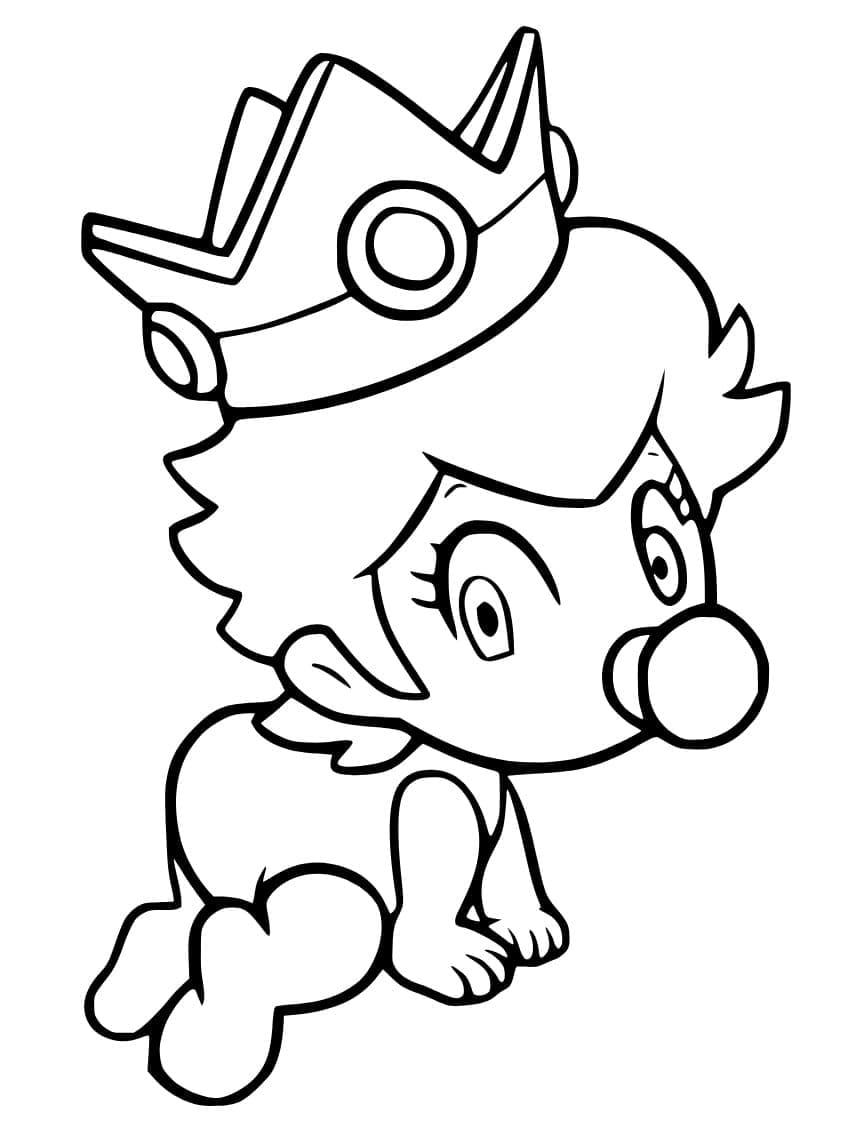 Coloriage gratuit Princesse Peach #211810 de la collection Jeux Vidéos à imprimer