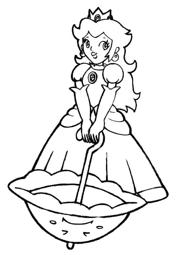 Coloriage gratuit Princesse Peach #211833 de la collection Jeux Vidéos à imprimer