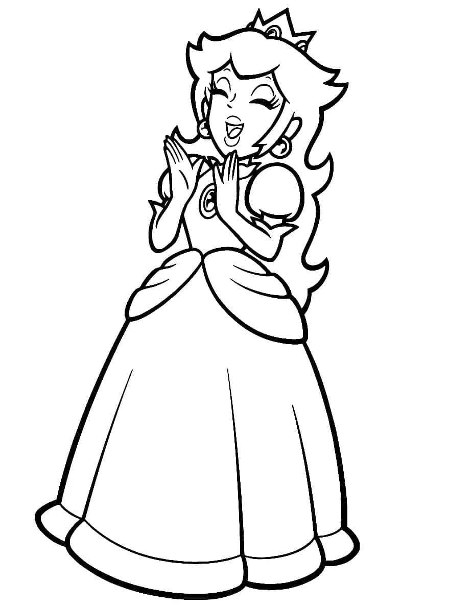 Coloriage à imprimer Princesse Peach #211849 de la série Jeux Vidéos, gratuit pour enfants et adultes