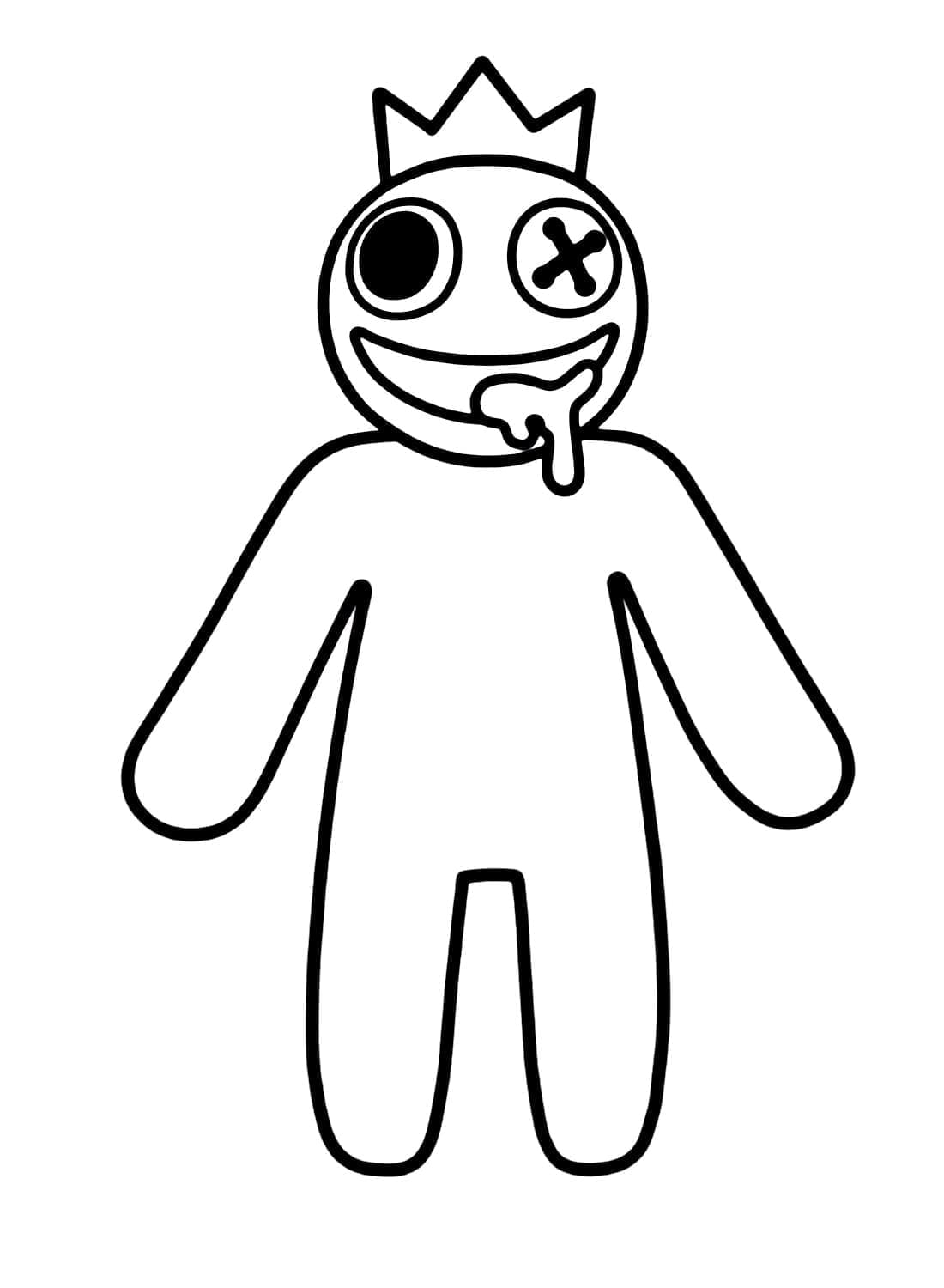 Coloriage gratuit Rainbow Friends #201286 de la collection Jeux Vidéos à imprimer