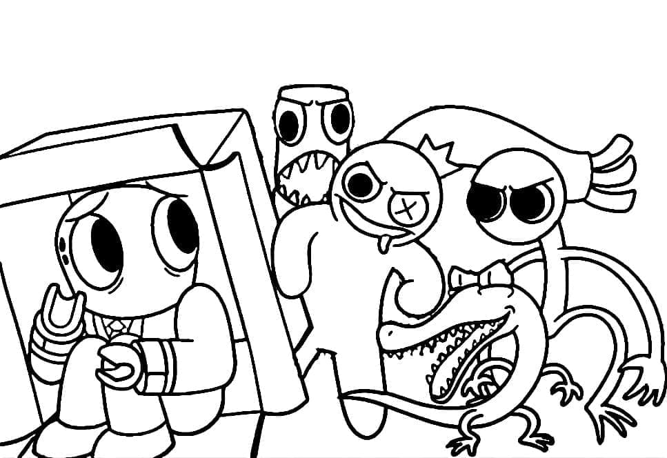 Dessin Rainbow Friends #201320 à colorier de la série Jeux Vidéos, gratuit à télécharger et imprimer