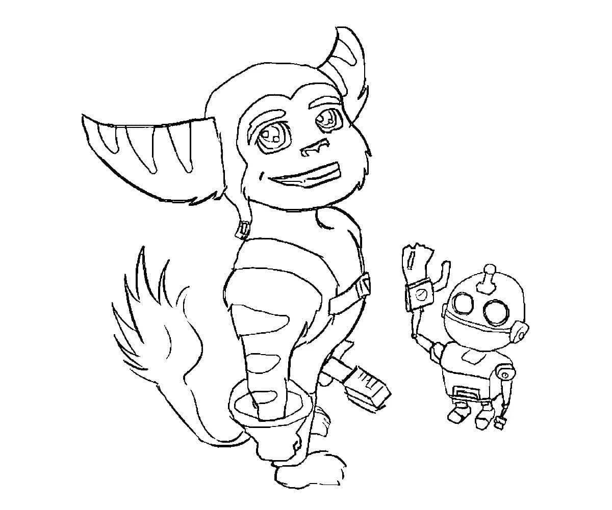 Coloriage gratuit pour enfants et adultes Ratchet et Clank #204601, collection Jeux Vidéos