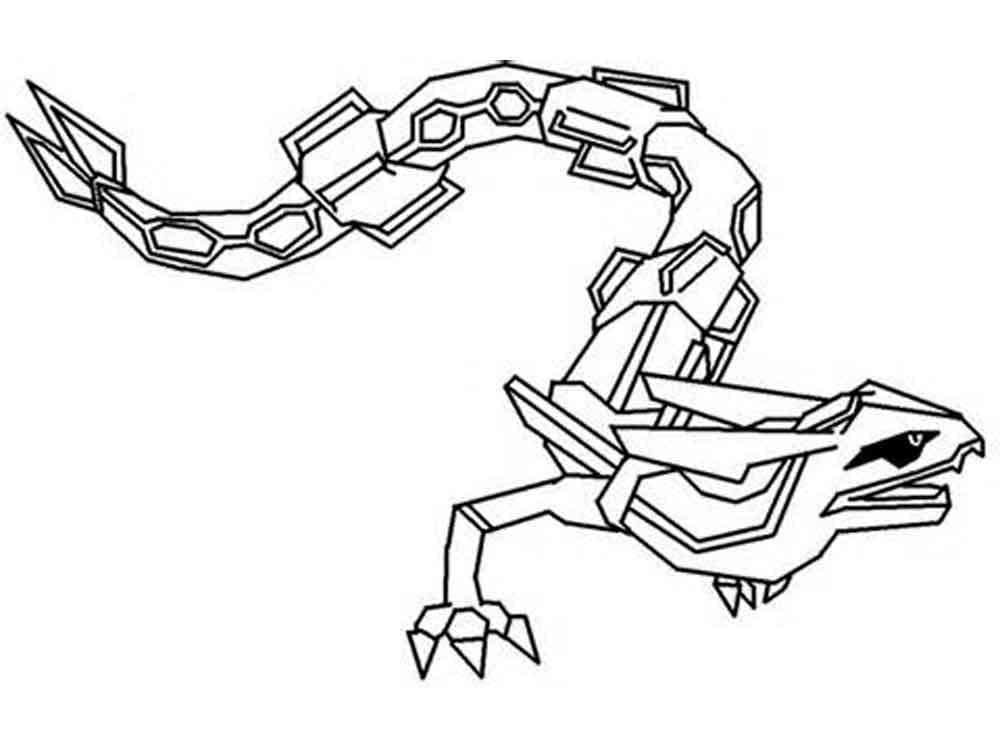Joli coloriage Rayquaza #181618 de la collection Jeux Vidéos, prêt à imprimer pour petits et grands