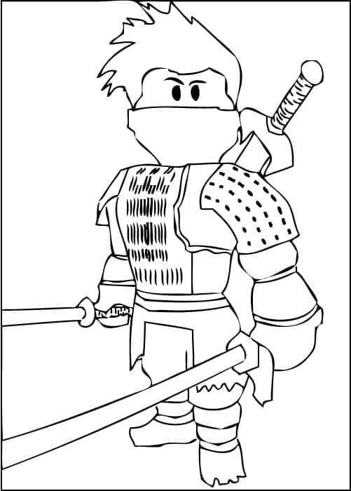Coloriage imprimable Roblox #174432 de la collection Jeux Vidéos à colorier aux crayons