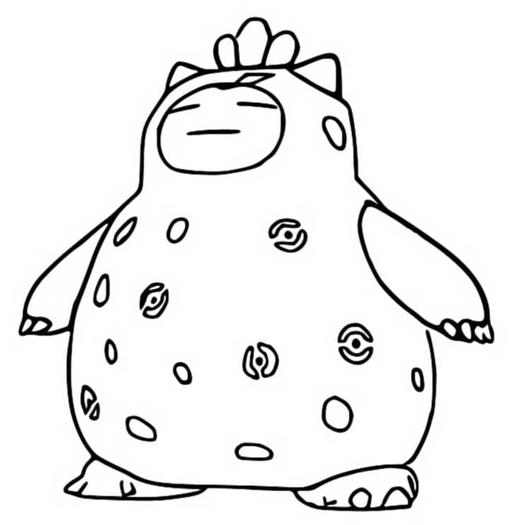 Coloriage gratuit Ronflex #181446 de la collection Jeux Vidéos à imprimer