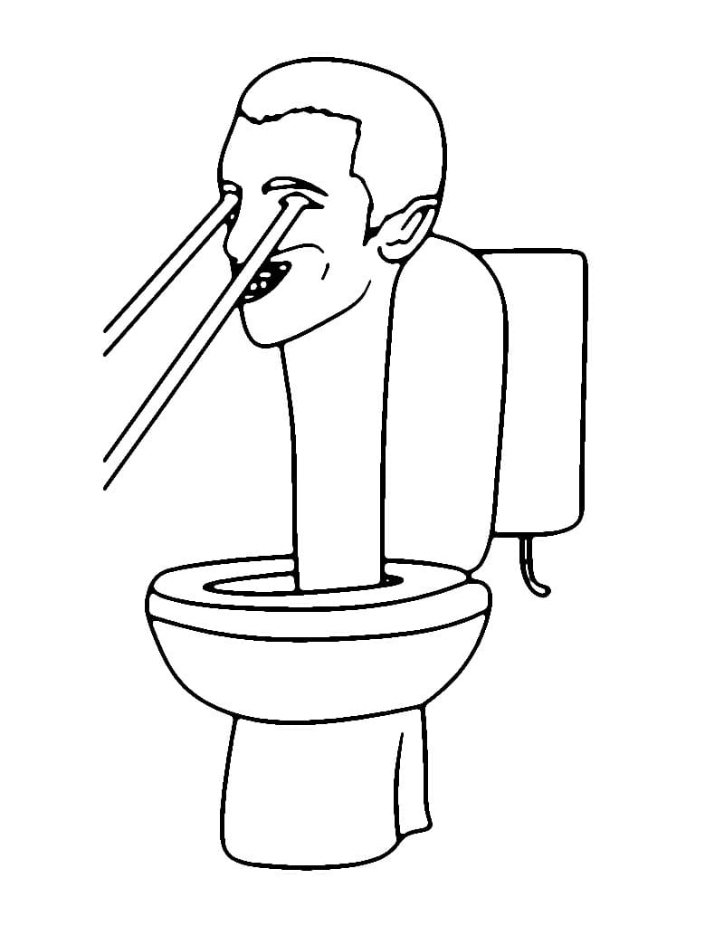 Joli coloriage Skibidi Toilet #194271 de la collection Jeux Vidéos, prêt à imprimer pour petits et grands