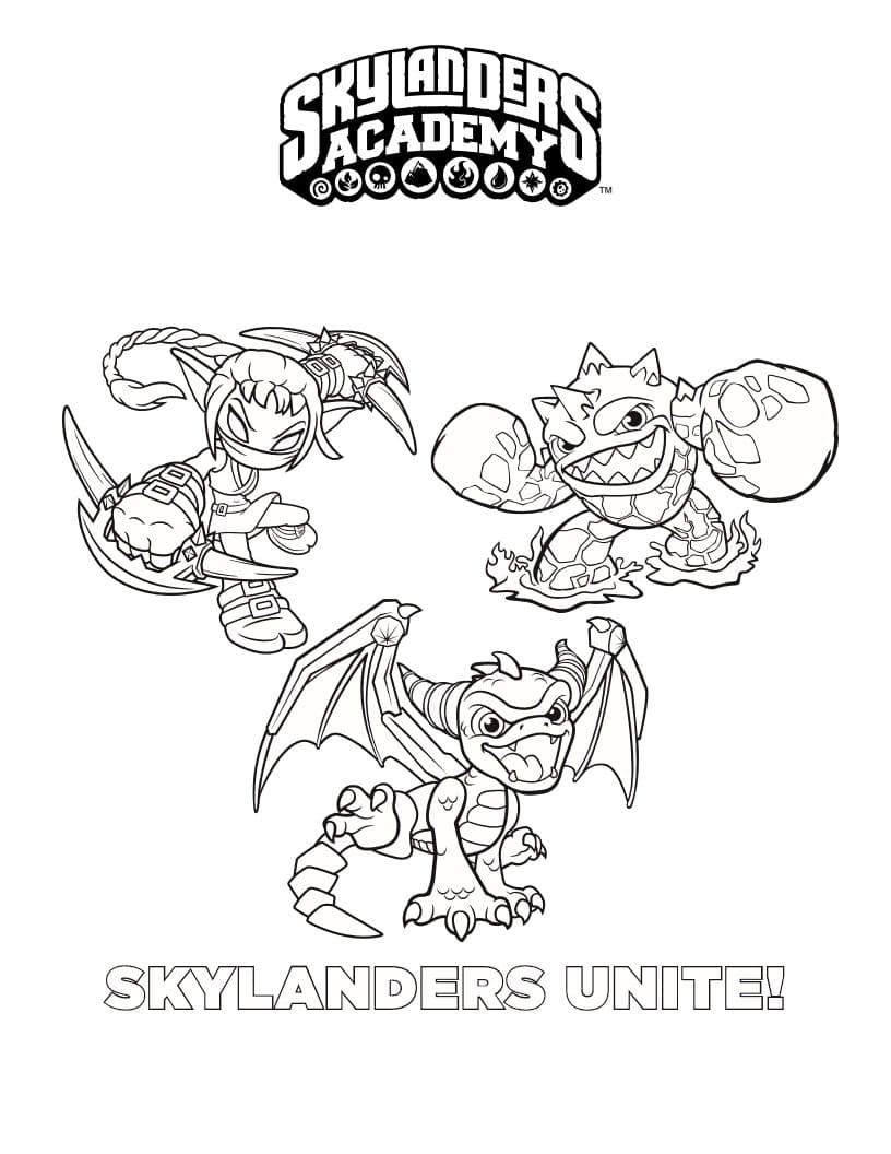 Coloriage gratuit Skylanders #195288 de la collection Jeux Vidéos à imprimer