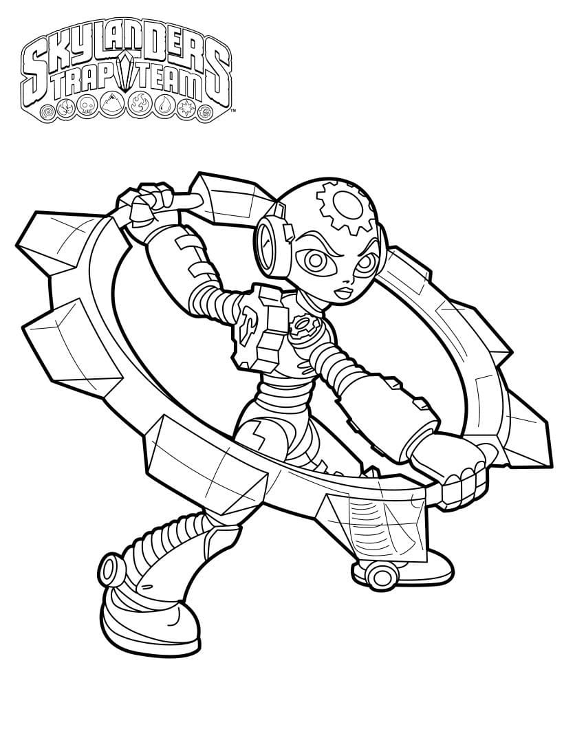Coloriage imprimable Skylanders #195315 de la collection Jeux Vidéos à colorier aux crayons