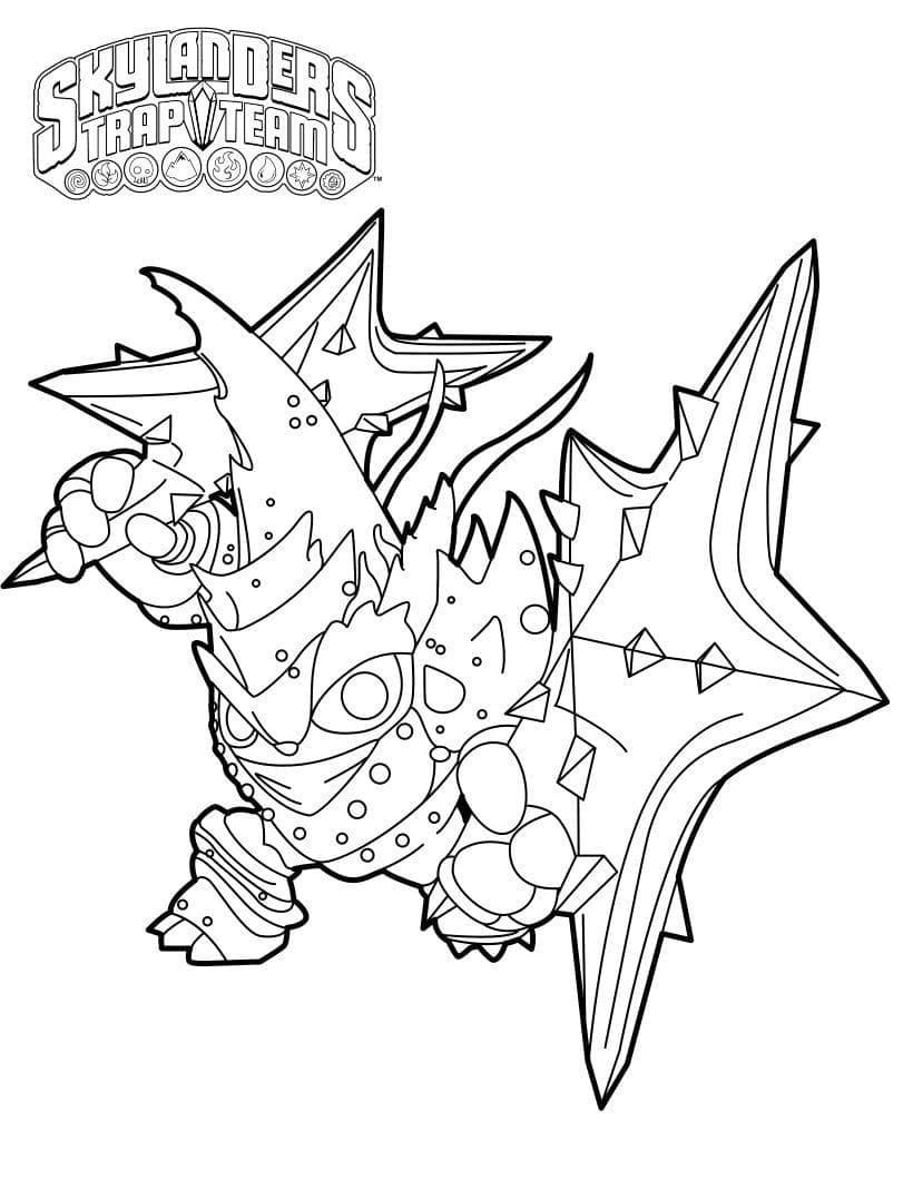 Coloriage à imprimer Skylanders #195318 de la série Jeux Vidéos, gratuit pour enfants et adultes