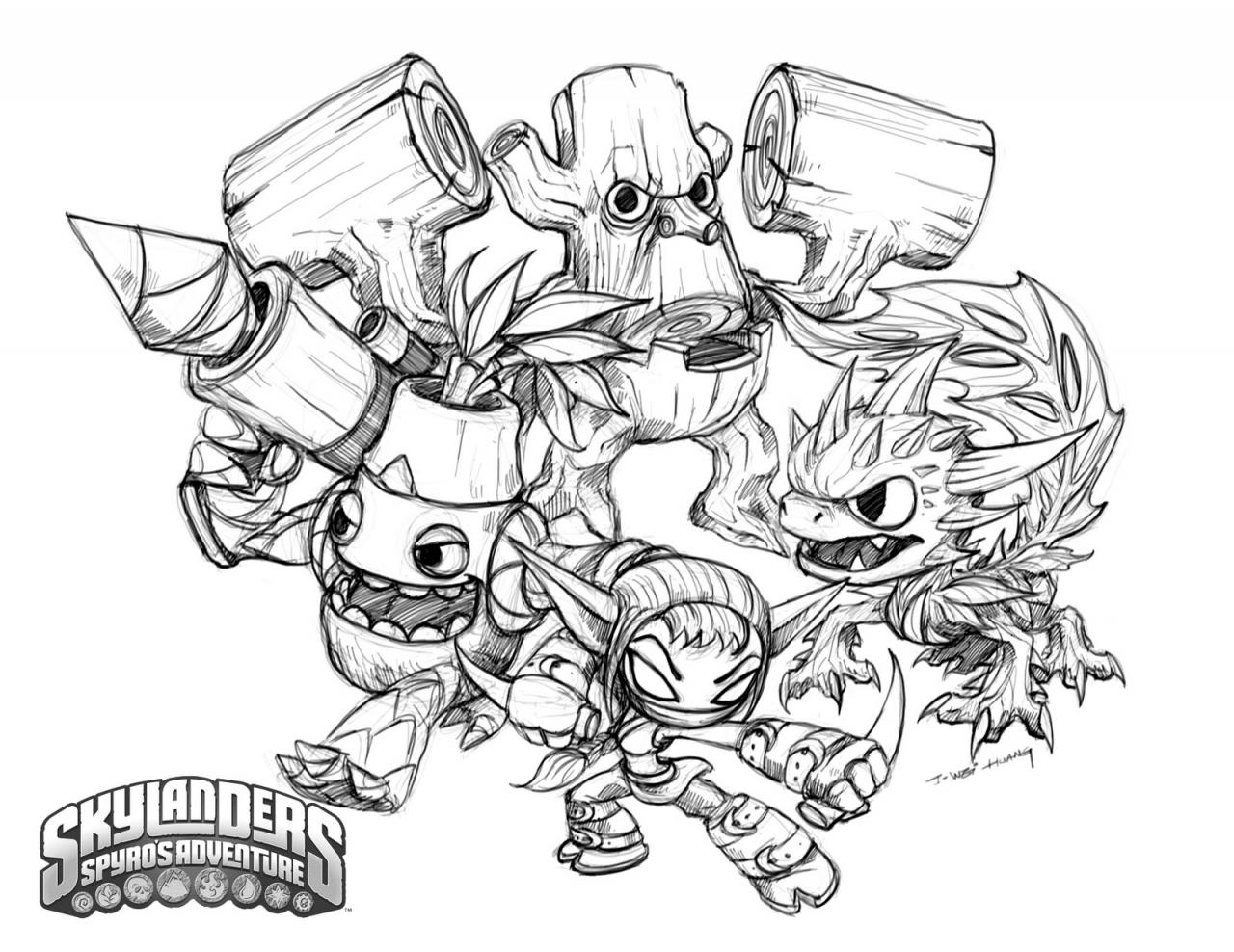 Coloriage gratuit Skylanders #43382 de la collection Jeux Vidéos à imprimer