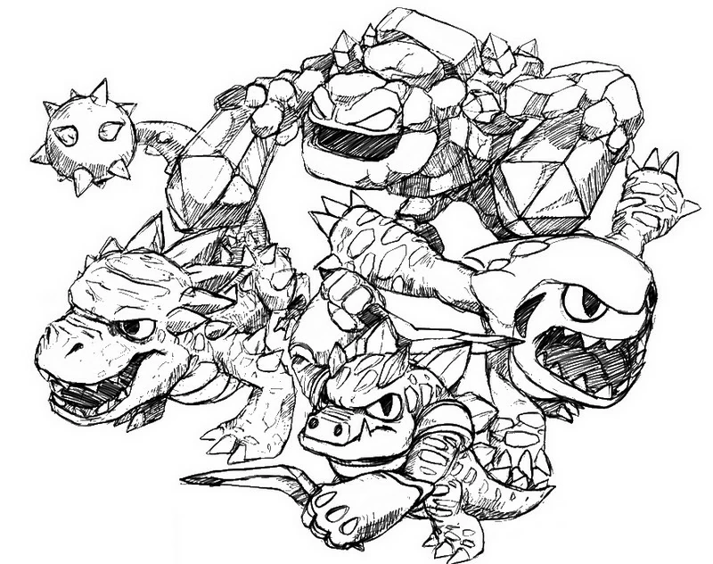 Coloriage gratuit Skylanders #43393 de la collection Jeux Vidéos à imprimer