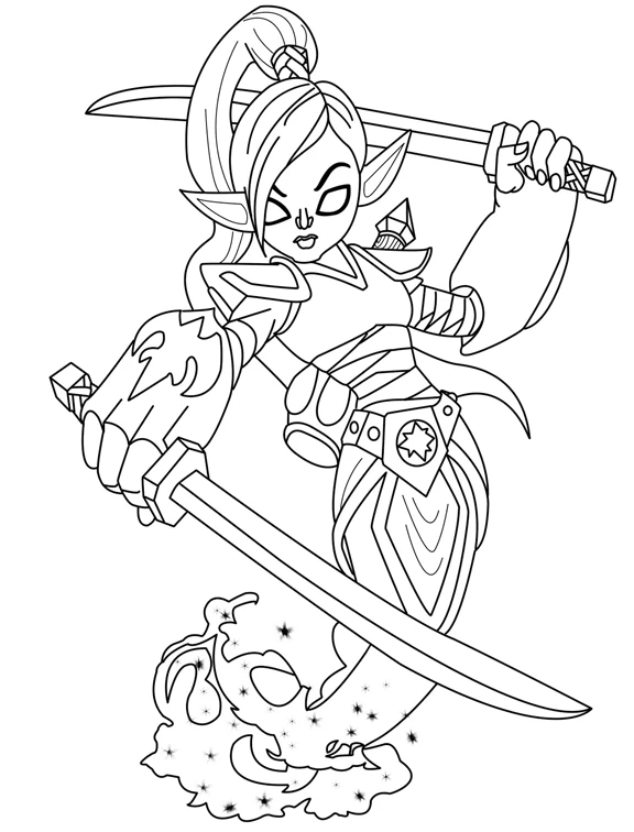 Coloriage gratuit Skylanders #43396 de la collection Jeux Vidéos à imprimer