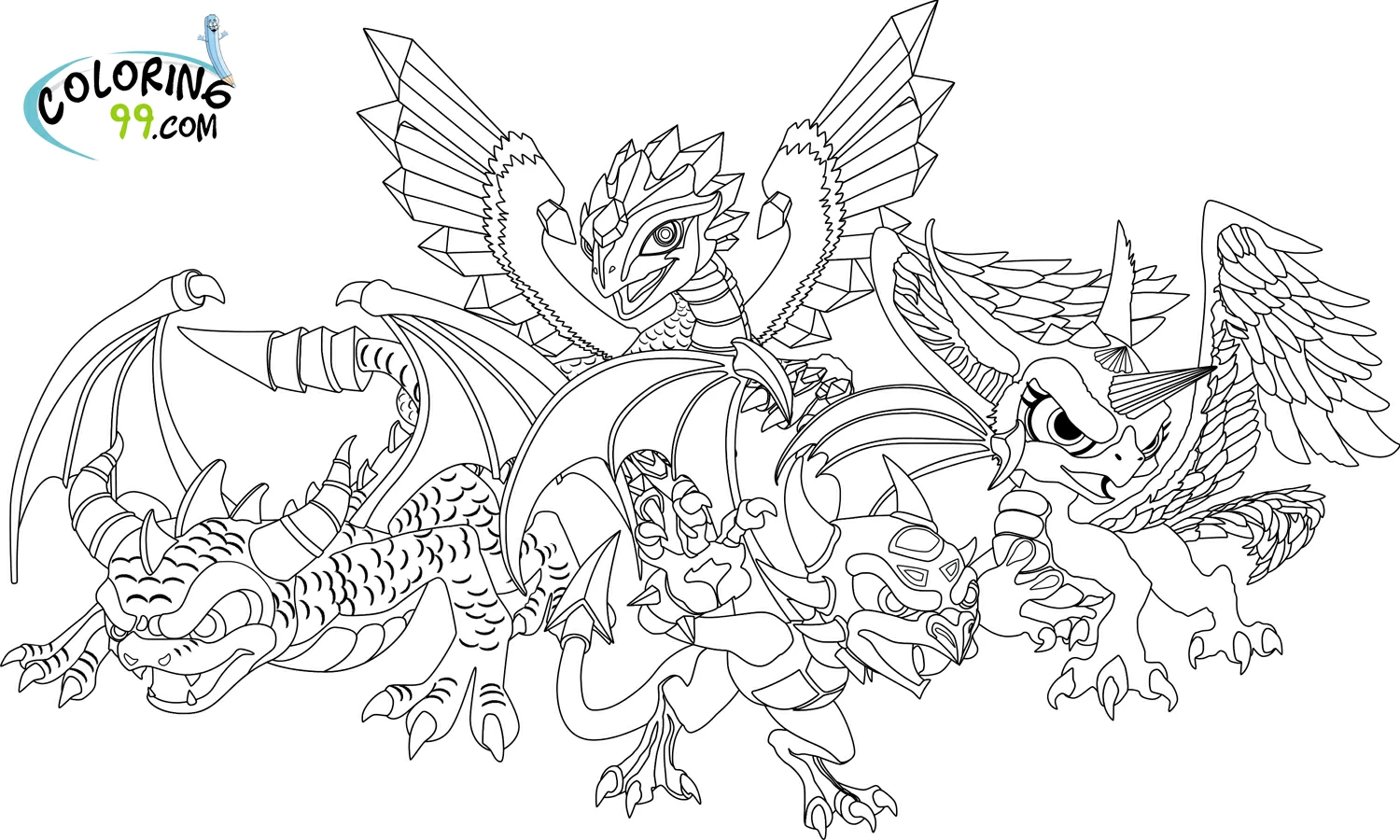 Coloriage gratuit Skylanders #43405 de la collection Jeux Vidéos à imprimer