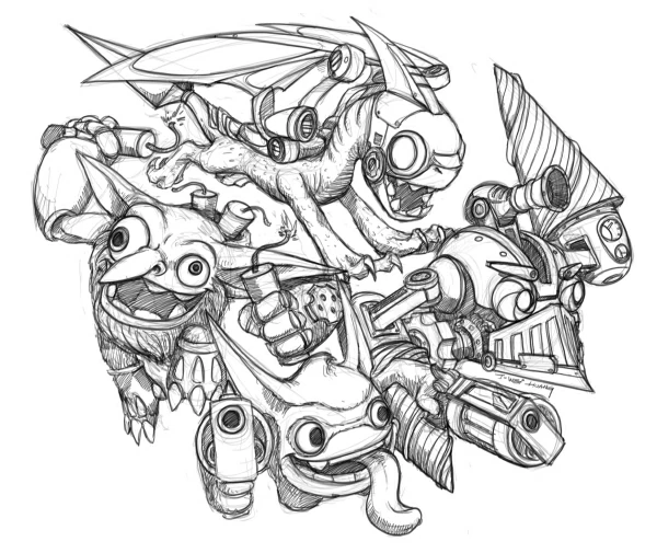 Coloriage gratuit Skylanders #43416 de la collection Jeux Vidéos à imprimer