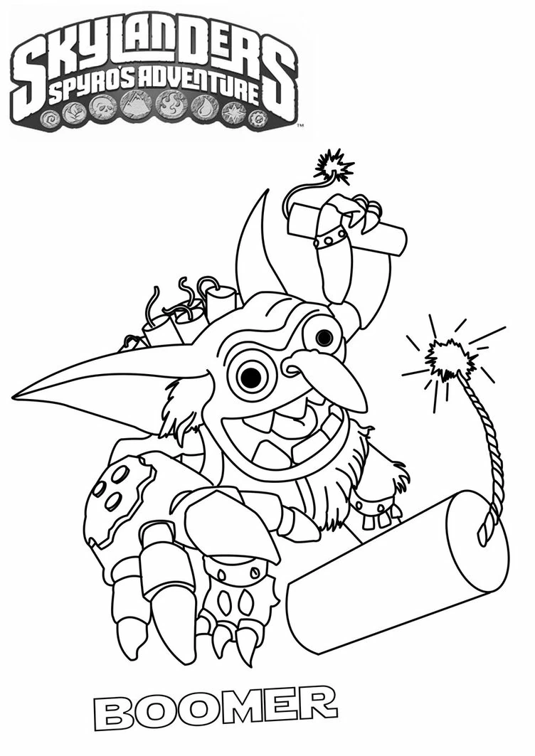 Coloriage gratuit Skylanders #43419 de la collection Jeux Vidéos à imprimer