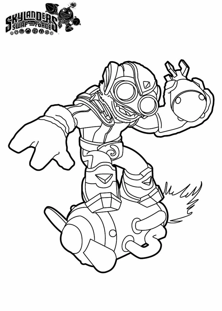 Coloriage gratuit Skylanders #43436 de la collection Jeux Vidéos à imprimer