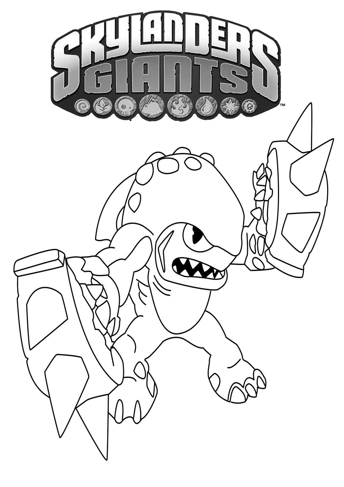 Coloriage gratuit Skylanders #43438 de la collection Jeux Vidéos à imprimer