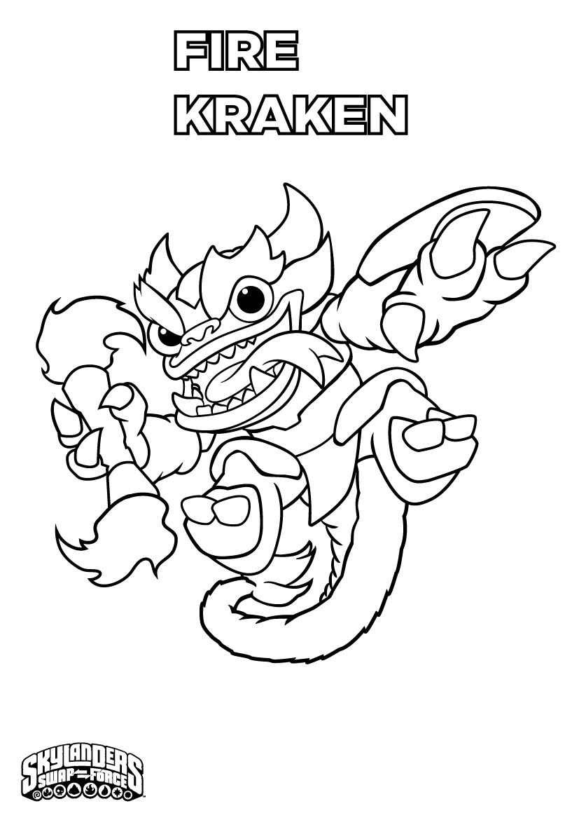 Coloriage gratuit Skylanders #43440 de la collection Jeux Vidéos à imprimer