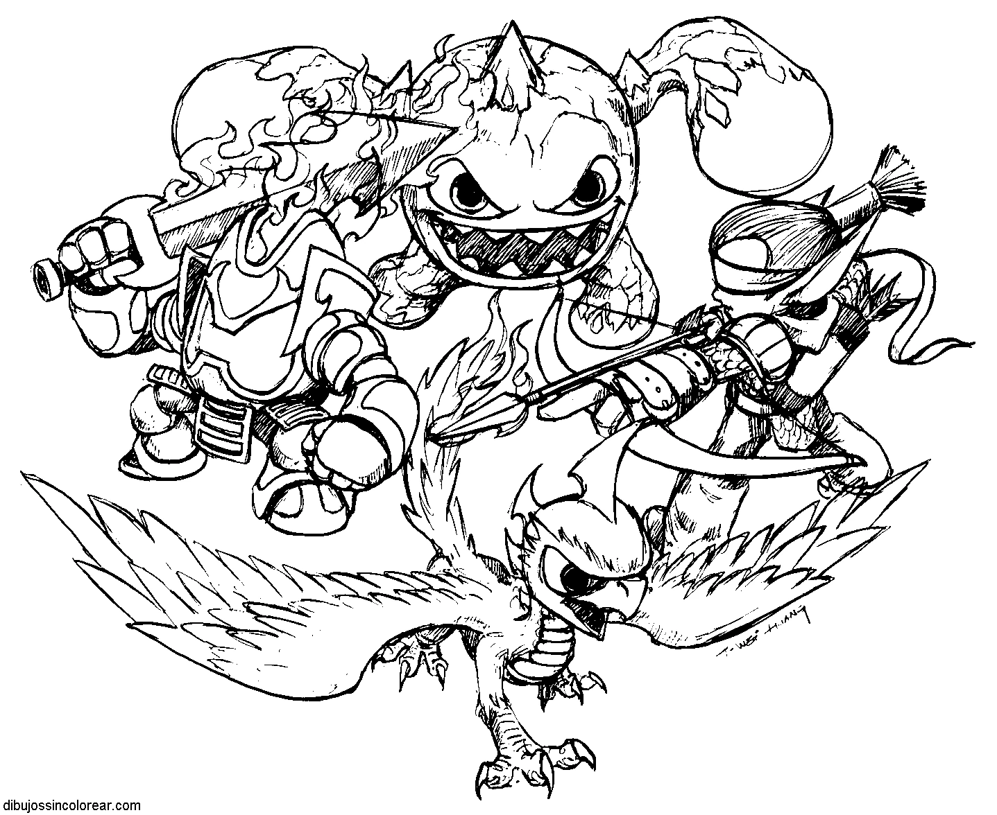 Page de coloriage Skylanders #43508, collection Jeux Vidéos, à imprimer et colorier Page de coloriage Skylanders #43508, collection Jeux Vidéos, à imprimer et colorier
