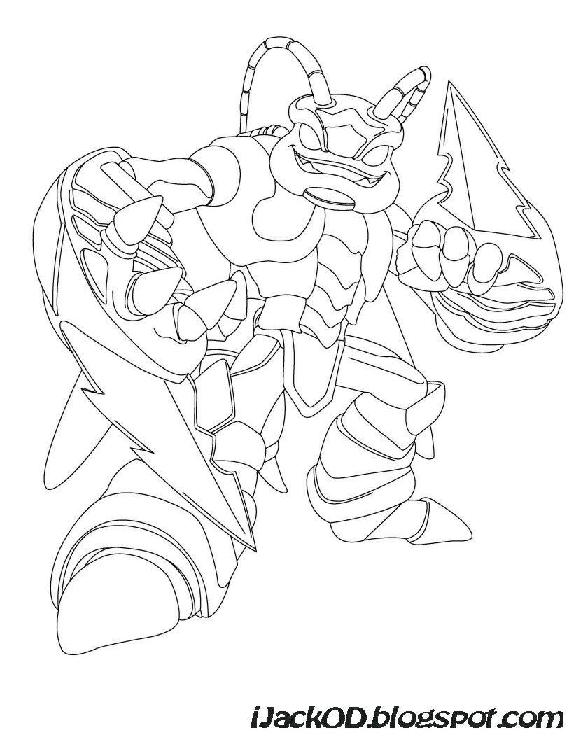 Coloriage gratuit Skylanders #43521 de la collection Jeux Vidéos à imprimer