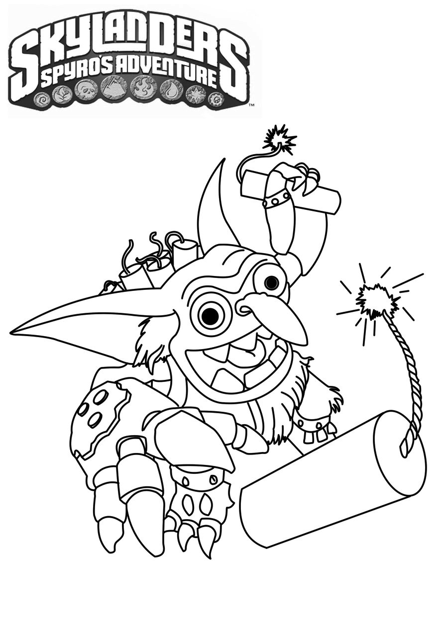 Coloriage gratuit Skylanders #43572 de la collection Jeux Vidéos à imprimer