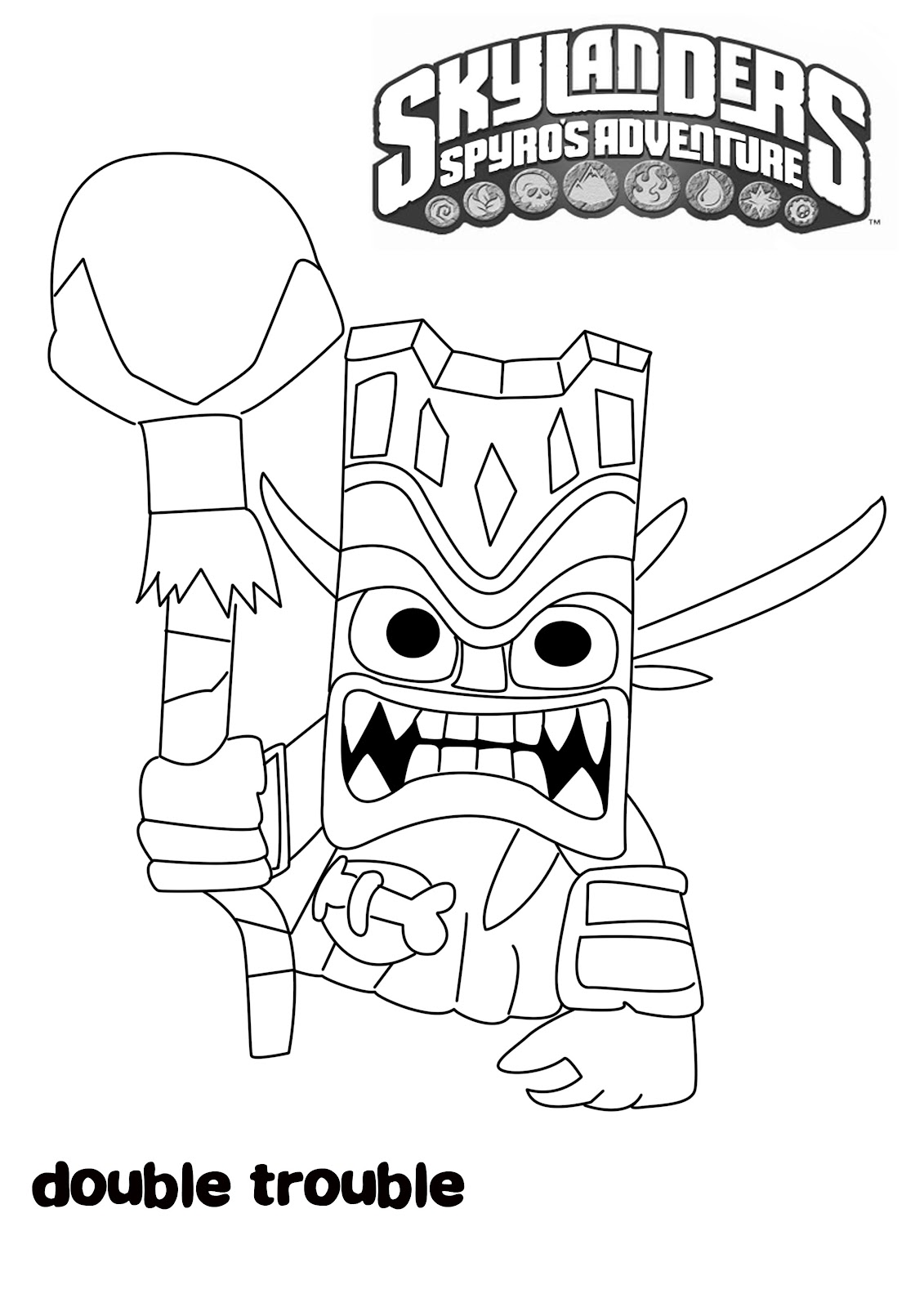 Coloriage Skylanders #43617 à imprimer gratuitement, extrait de la collection Jeux Vidéos