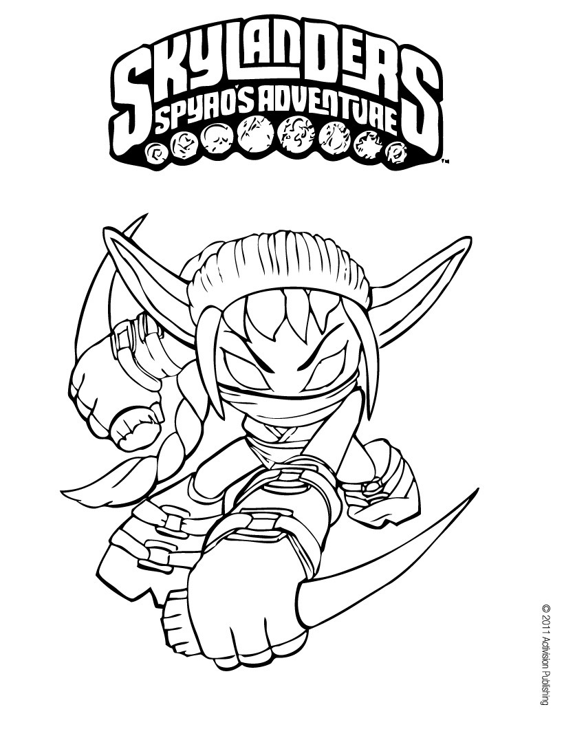 Coloriage gratuit Skylanders #43634 de la collection Jeux Vidéos à imprimer