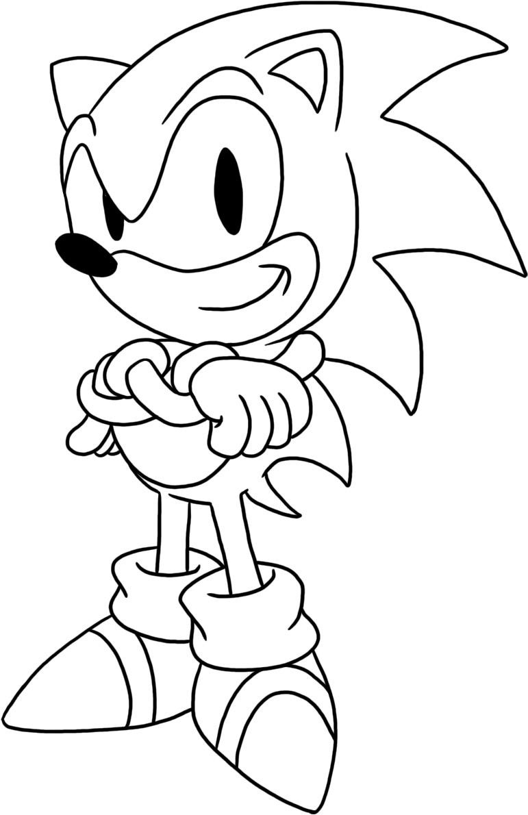 Dessin à colorier: Sonic (Jeux Vidéos) #153822 - Coloriages à Imprimer Gratuits