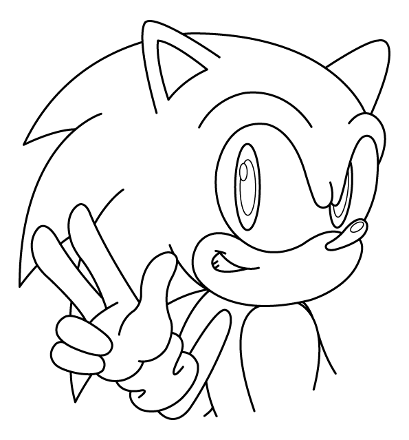 Dessin à colorier: Sonic (Jeux Vidéos) #153830 - Coloriages à Imprimer Gratuits