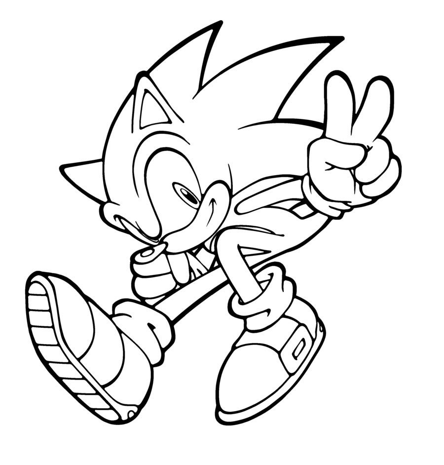 Dessin à colorier: Sonic (Jeux Vidéos) #153832 - Coloriages à Imprimer Gratuits