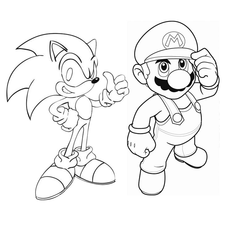 Coloriage Sonic 153836 Jeux Vid os Dessin colorier