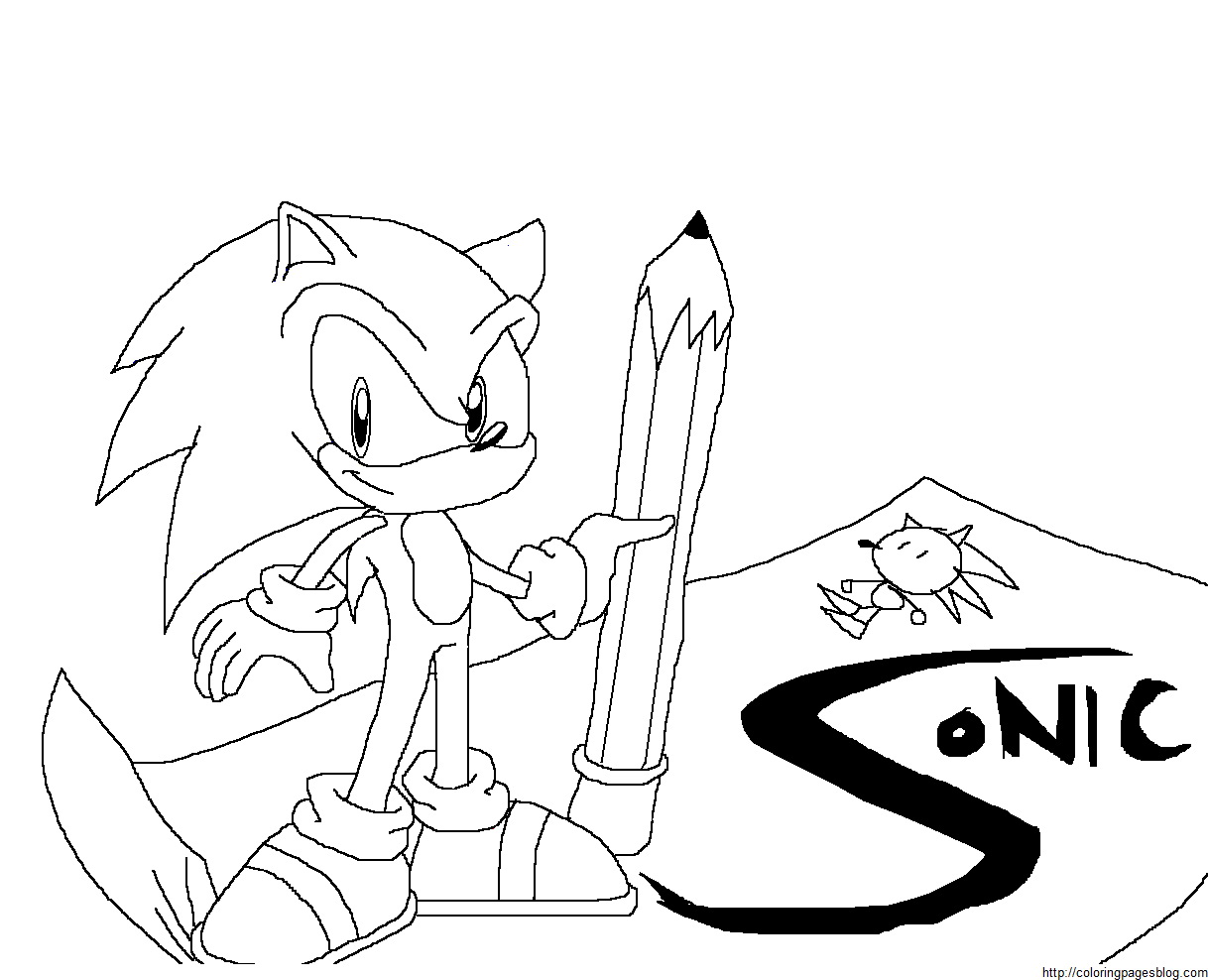 Dessin à colorier: Sonic (Jeux Vidéos) #153902 - Coloriages à Imprimer Gratuits