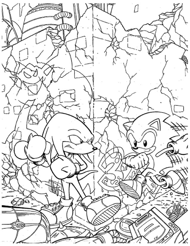 Dessin à colorier: Sonic (Jeux Vidéos) #153926 - Coloriages à Imprimer Gratuits