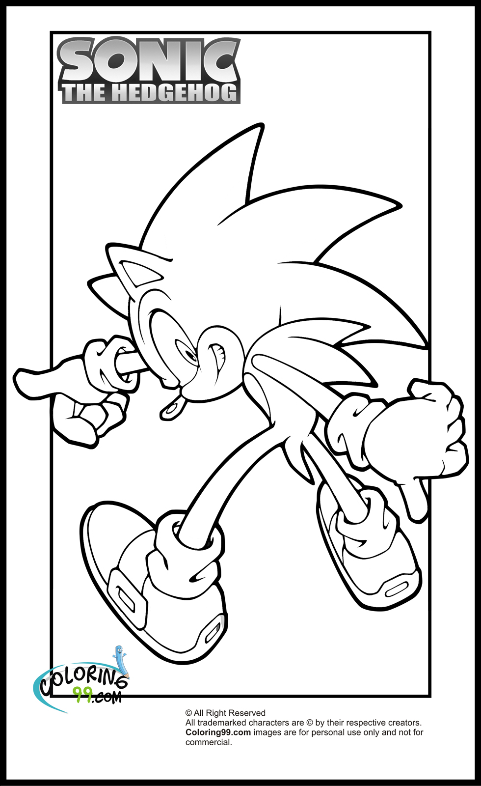 Dessin à colorier: Sonic (Jeux Vidéos) #153963 - Coloriages à Imprimer Gratuits