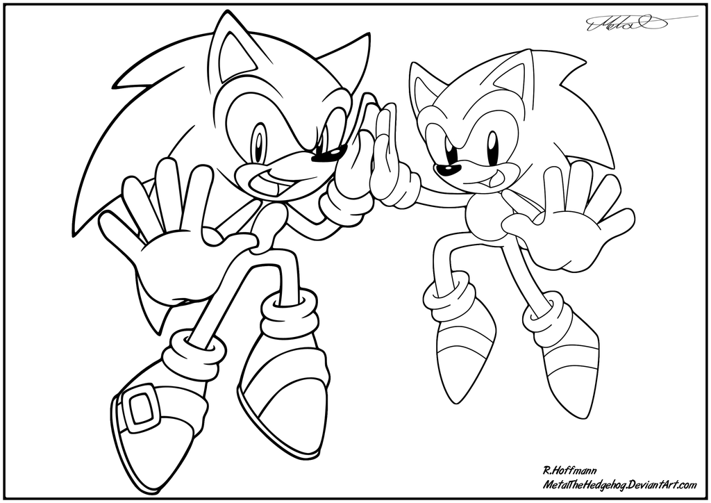 Dessin à colorier: Sonic (Jeux Vidéos) #154004 - Coloriages à Imprimer Gratuits