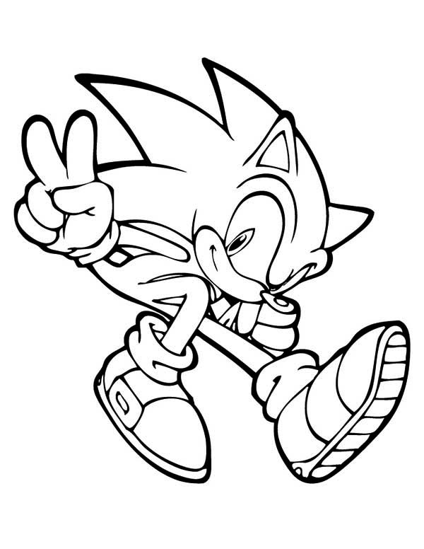 Dessin à colorier: Sonic (Jeux Vidéos) #154023 - Coloriages à Imprimer Gratuits