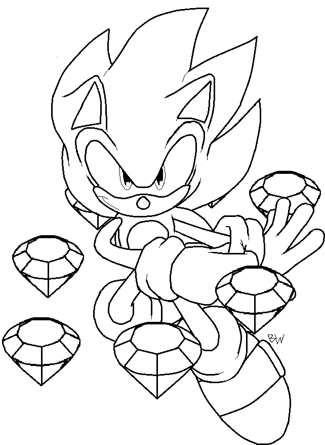 Dessin à colorier: Sonic (Jeux Vidéos) #154039 - Coloriages à Imprimer Gratuits