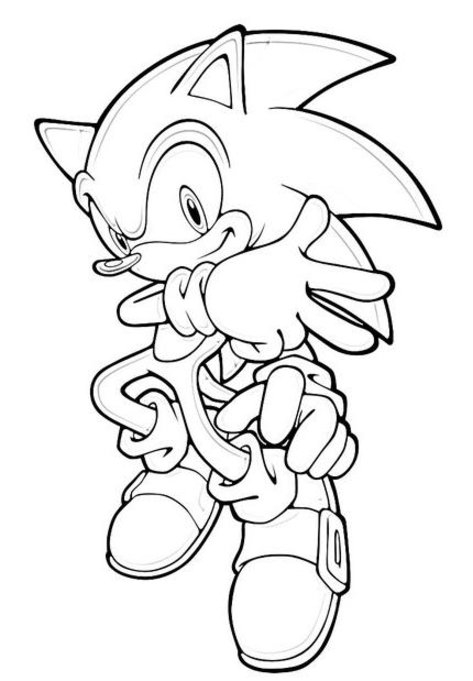 Dessin à colorier: Sonic (Jeux Vidéos) #154045 - Coloriages à Imprimer Gratuits