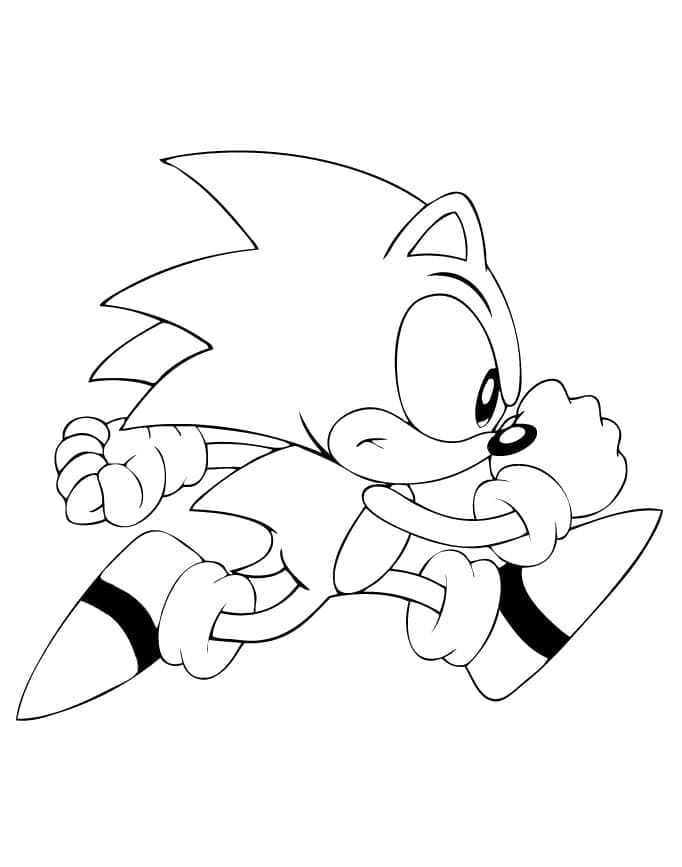 Illustration au trait Sonic #180813 de la collection Jeux Vidéos à colorier gratuitement
