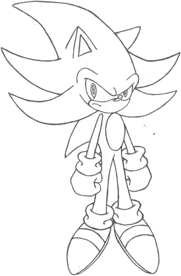 Coloriage imprimable Sonic #180819 de la collection Jeux Vidéos à colorier aux crayons