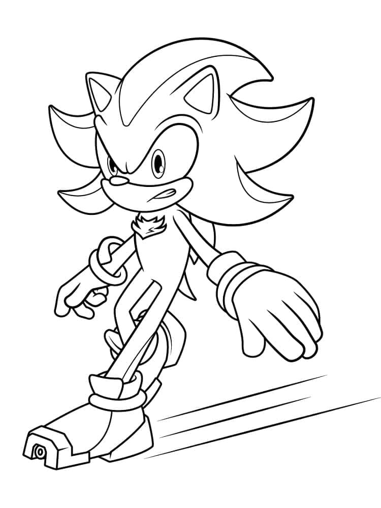 Coloriage gratuit Sonic Shadow #216329 de la collection Jeux Vidéos à imprimer